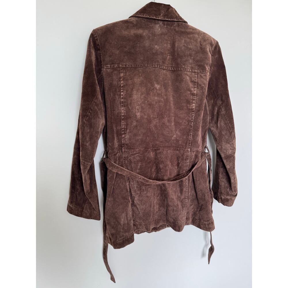 Vintage Wilson’s Genuine Leather Jacket - Women’s Y2K Belted Suede Jacket - Picture 6 of 10